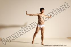 Underwear Martial art Man Asian Moving poses Average Short Black Dynamic poses Academic